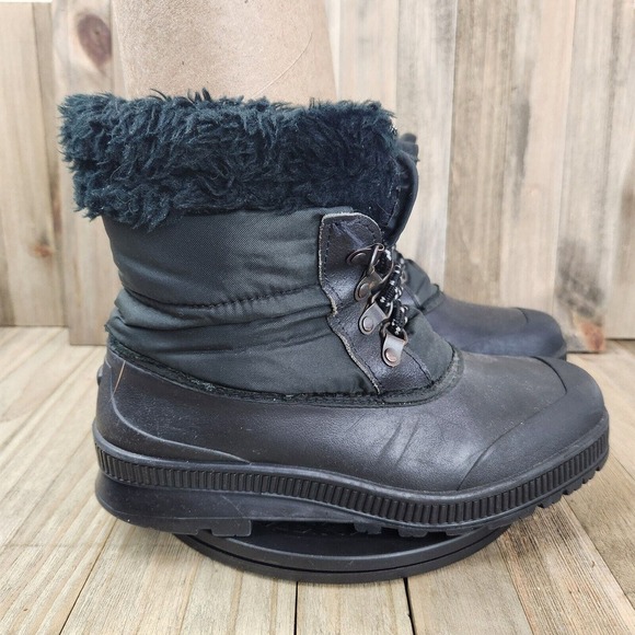 Mens Sorel Kaufman size 9 Low Calf Faux Fur Wool Insulated Waterproof Boots - Picture 3 of 7